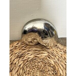 Nate Berkus Nautilus Silver Tone Shell Beach Ocean Home Decor